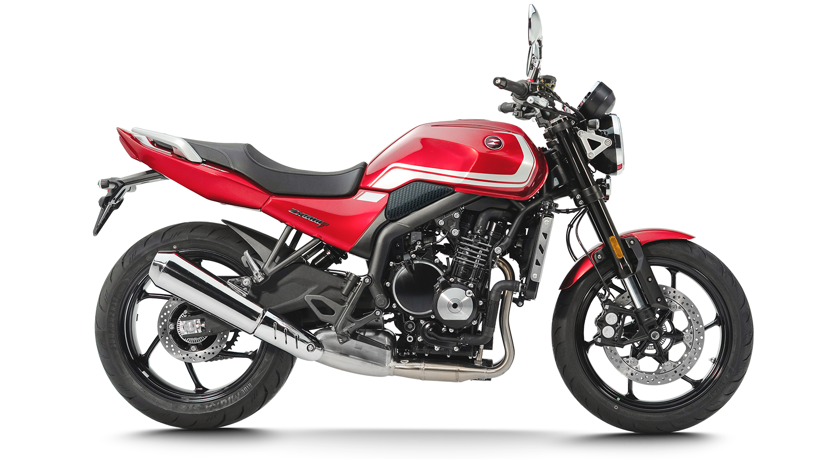 470cc 4 inline-cylinder ZXMOTO 500F Red Color Sports Motorbike
