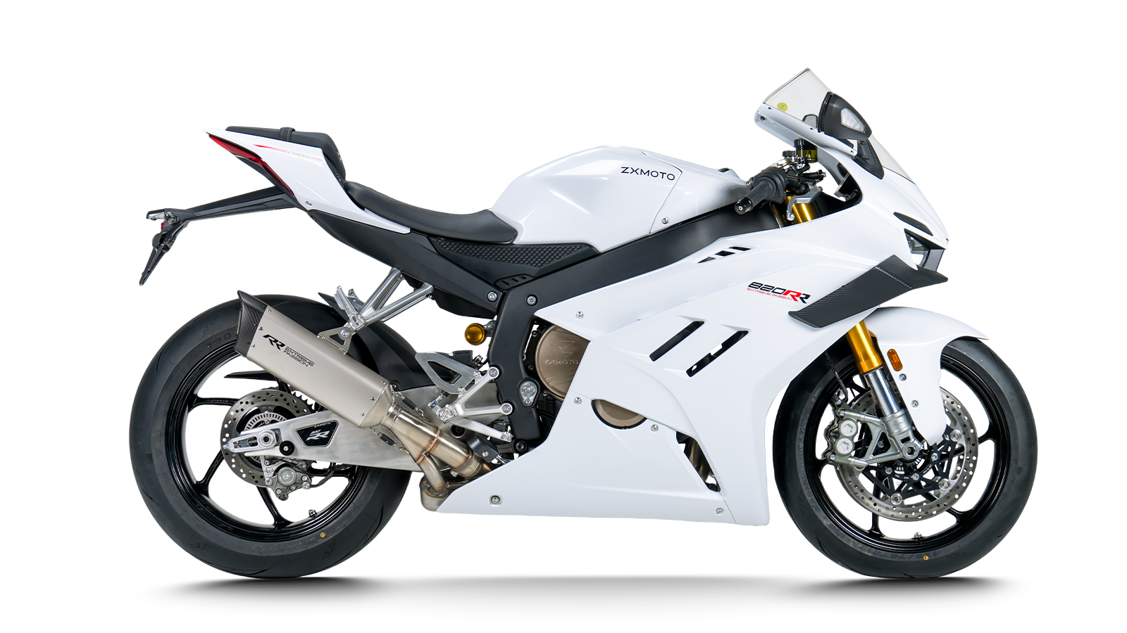 Three-Cylinder 818cc & 186KG Weight ZXMOTO 820RR-R White Sports Motorcycle