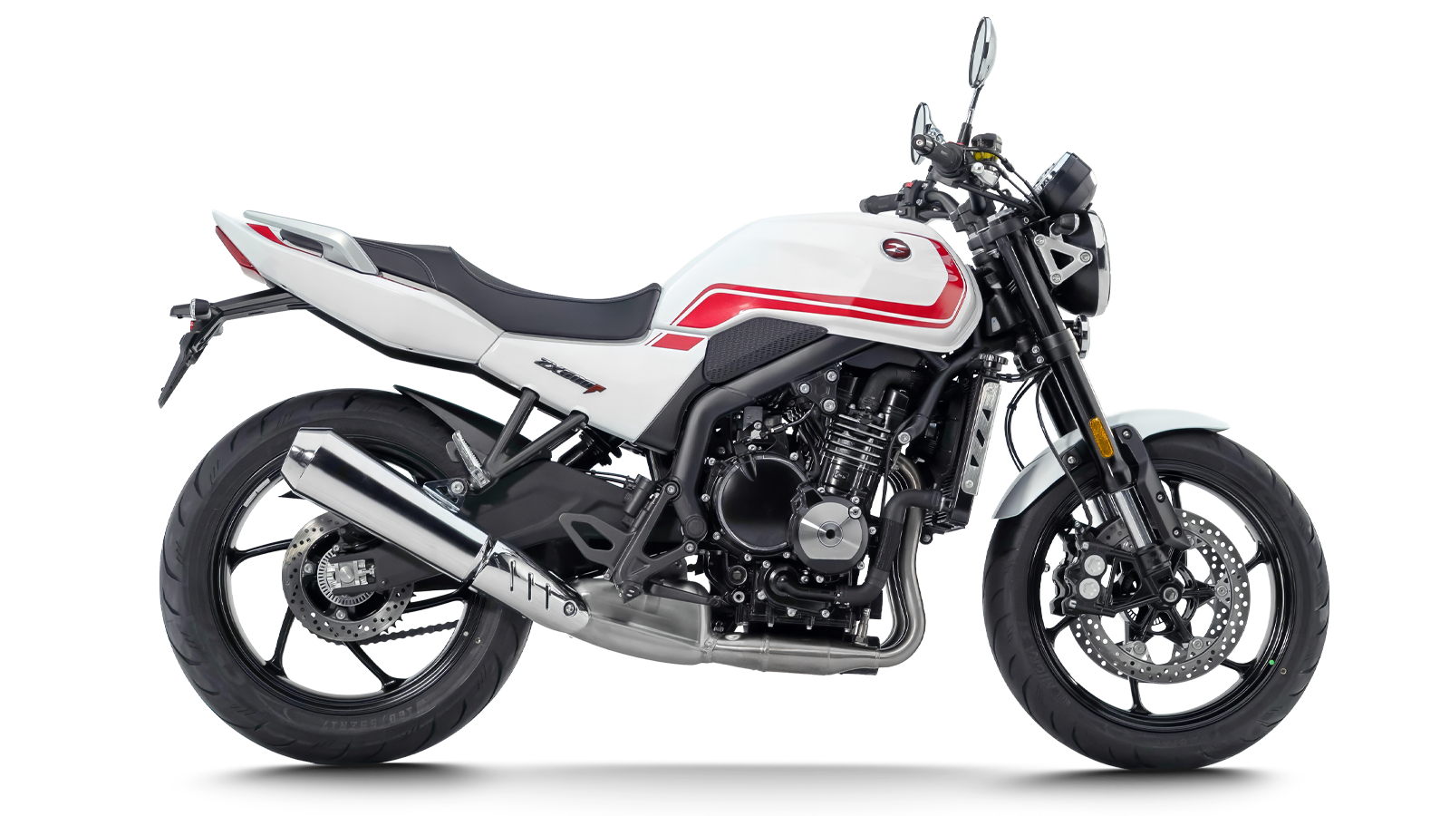 White zxmoto 500F motorcycle