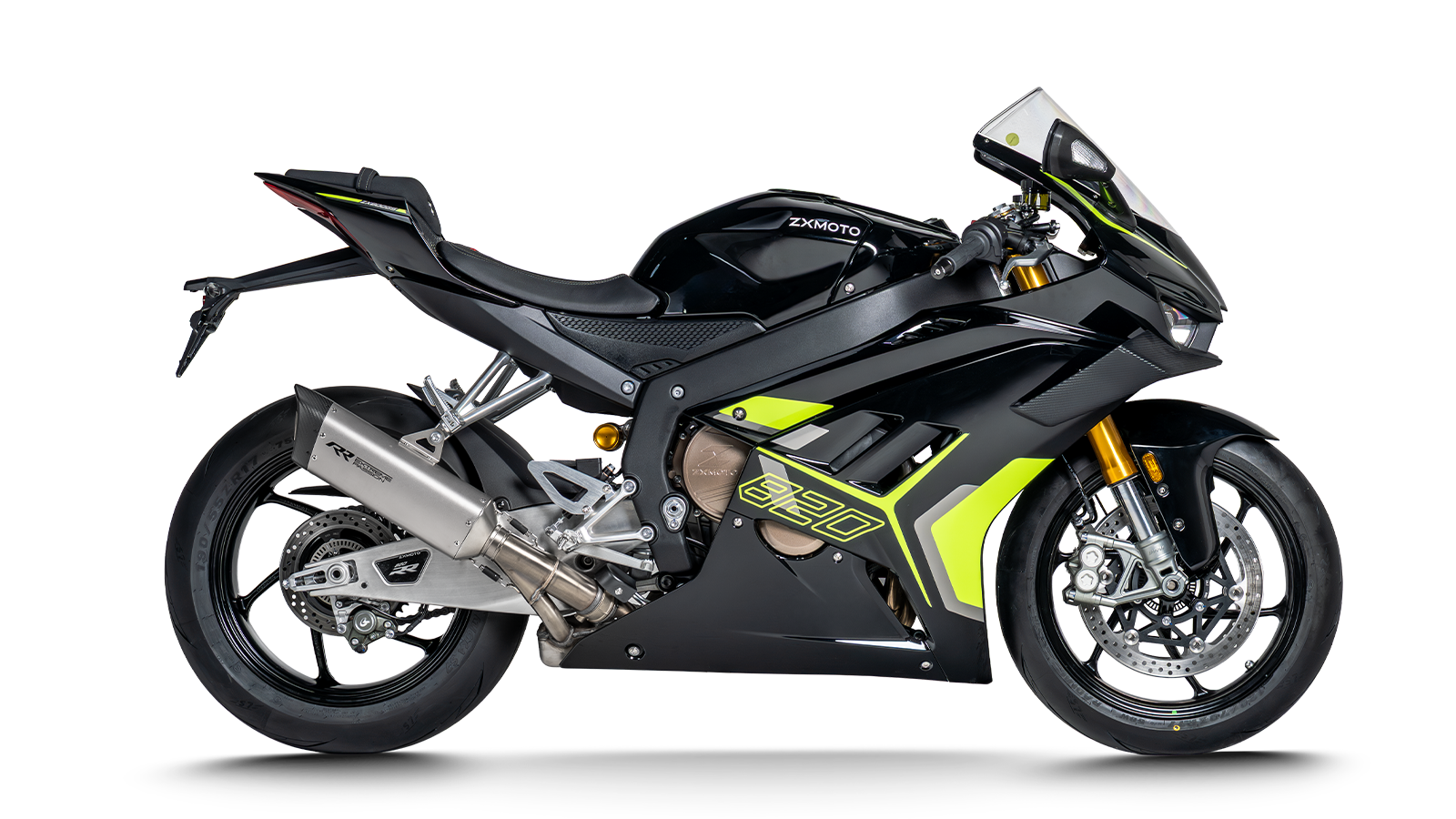 Black wsbk zxmoto 820RR Motorcycle